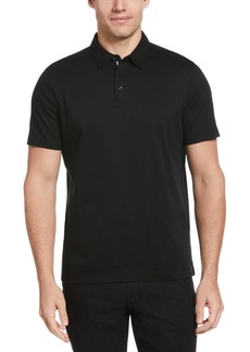 Perry Ellis Men's Interlock Stretch Solid Polo Shirt - Black
