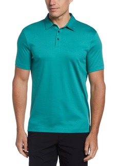 Perry Ellis Men's Interlock Stretch Solid Polo Shirt - Green-blue