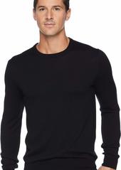 Perry Ellis Men's Jersey Knit Crew Neck Sweater Black/DFG Extra Extra Large