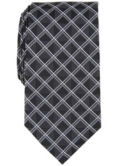 Perry Ellis Men's Karmen Grid Tie - Black
