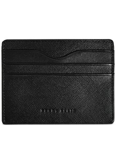 Perry Ellis Men's Leather Id Card Case - Black