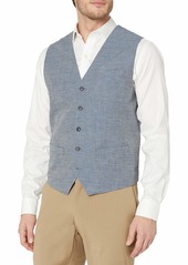 Perry Ellis Men's Linen Cotton End Suit Vest  Extra Large