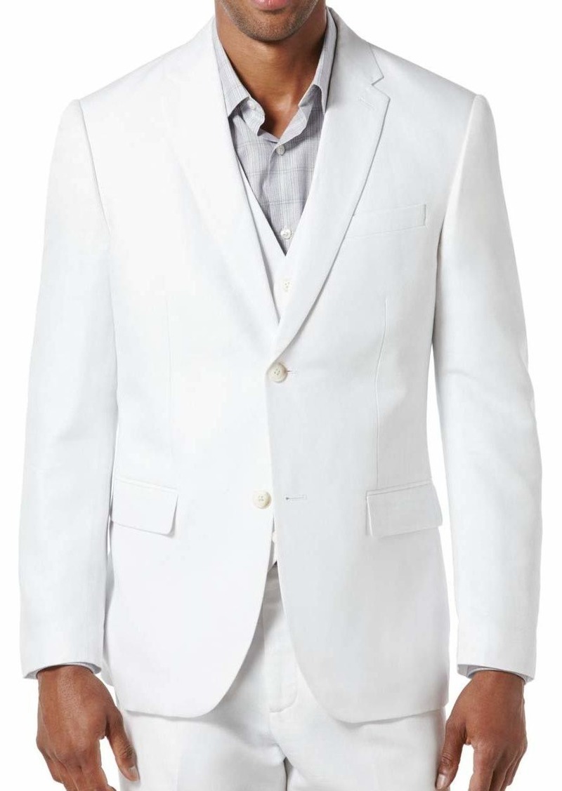 Perry Ellis Men's Linen-Blend Suit Jacket Breathable Single Breasted Blazer Regular Fit with Chest Pocket (Sizes 36-54) 42 Long (Tall)