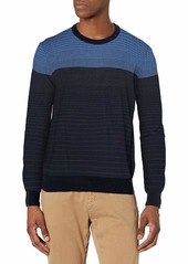 Perry Ellis Men's Color Block Stripe Crew Sweater