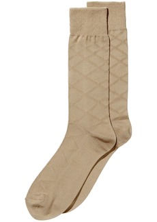 Perry Ellis Men's Luxury Textured Socks - Khaki