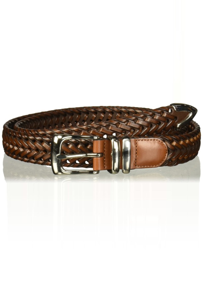 Perry Ellis Portfolio Braided Belt With Genuine Leather (Sizes 30-54 Inches)