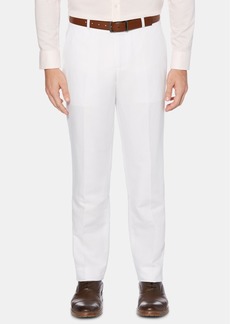 Perry Ellis Men's Portfolio Modern-Fit Linen/Cotton Solid Dress Pants - Bright White