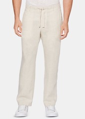 Perry Ellis Men's Regular-Fit Linen Drawstring Pants - Bright White