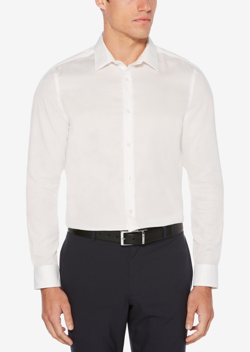 Perry Ellis Men's Slim-Fit Dobby Shirt - White