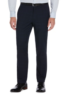 Perry Ellis Men's Slim Fit Stretch Plaid Suit Pants - Navy