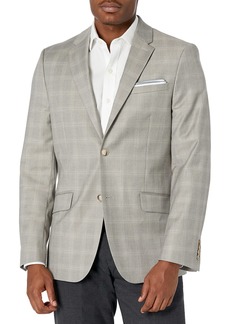 Perry Ellis Men's Slim Fit Stretch Windowpane Suit Jacket  /42 Regular