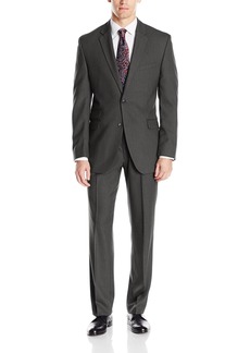 Perry Ellis Men's Slim Fit Suit with Hemmed Pant  42 Long