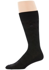 Perry Ellis Men's Socks, Diamond Single Pack - Black