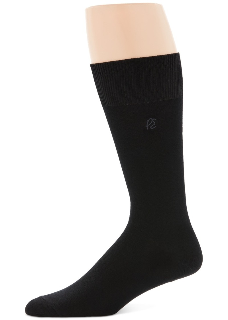 Perry Ellis Men's Socks, Rayon Dress Sock Single Pack - Black