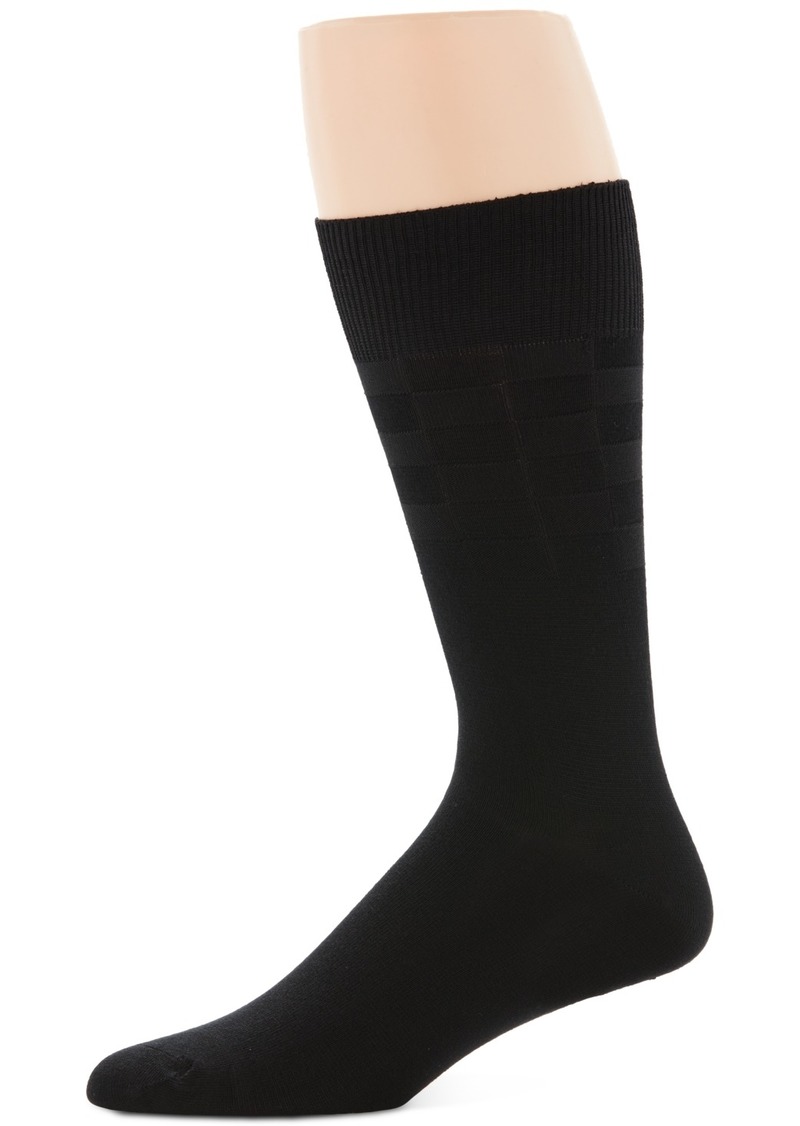 Perry Ellis Men's Socks, Single Pack Triple S Men's Socks - Black