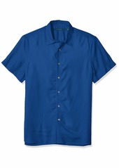 Perry Ellis Men's Solid Cotton Modal Shirt True Blue-4ESW7021 Extra Extra Large