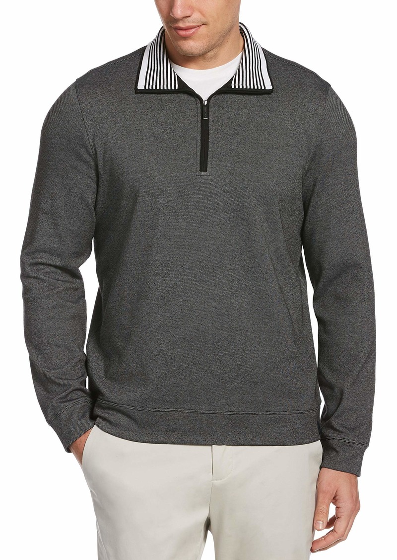 Perry Ellis Men's The Icon Quarter-Zip Logo Sweater  XX Large