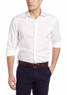 Perry Ellis Men's Travel Luxe Solid Non-Iron Twill Shirt Bright White-43HW5029