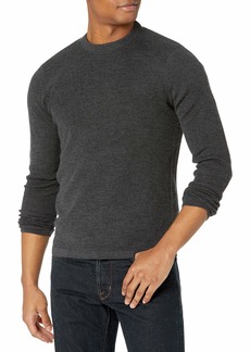 Perry Ellis Motion Men's Textured Merino Long Sleeve Crew Neck Sweater