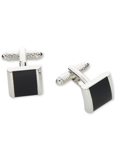 Perry Ellis Portfolio Men's Black Square Cufflinks - Black