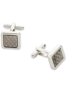 Perry Ellis Portfolio Men's Crosshatch Cufflinks - Gunmetal