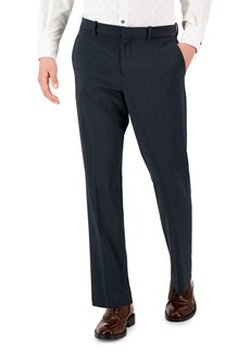 Perry Ellis Portfolio Men's Modern-Fit Stretch Solid Resolution Pants - Charcoal Check