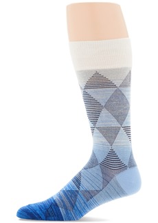 Perry Ellis Portfolio Men's Ombre Diagonal Herringbone Dress Socks - Blue