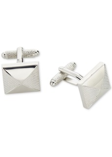 Perry Ellis Portfolio Men's Pyramid Cufflinks - Silver