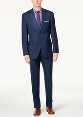 Perry Ellis Portfolio Men's Slim-Fit Blue Sharkskin Suit