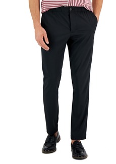 Perry Ellis Portfolio Men's Slim-Fit Drawstring Dress Pants - Black