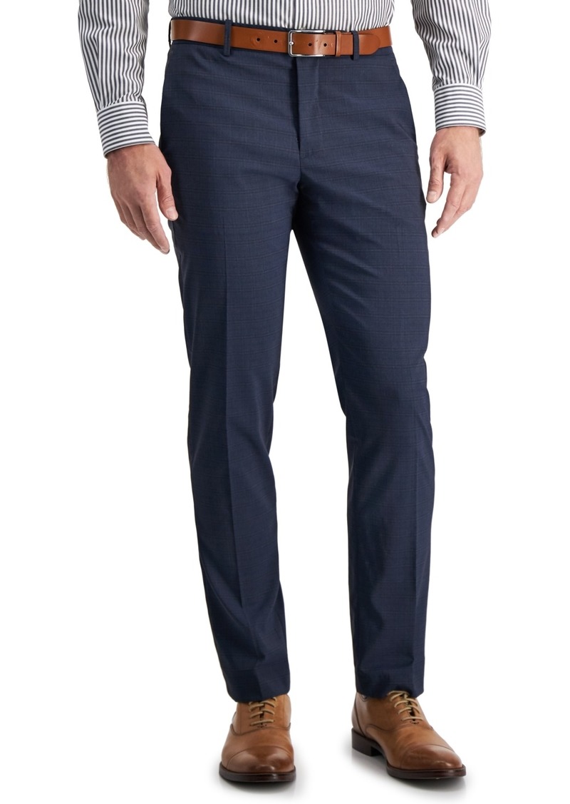 Perry Ellis Portfolio Men's Slim-Fit Stretch Check Dress Pants - Dark Sapphire