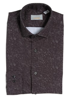 Perry Ellis Slim Fit Black Abstract Dot Tech Shirt at Nordstrom Rack
