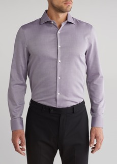 Perry Ellis Slim Fit Diamond Dobby Shirt in Lilac at Nordstrom Rack