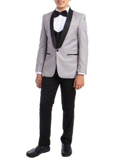 Perry Ellis Solid Shawl Collar 5-Piece Tuxedo in Light Grey at Nordstrom Rack