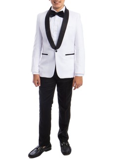 Perry Ellis Solid Shawl Collar 5-Piece Tuxedo in White at Nordstrom Rack