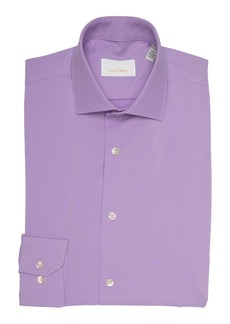 Perry Ellis Trim Fit Comfort Stretch Non-Iron Dress Shirt in Pastel Purple Solid at Nordstrom Rack