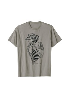 Perry Ellis Salfies Skeleton Cowhides Cowgirls Western Graphic Tee T-Shirt