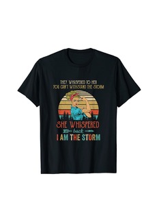 Perry Ellis She Whispered Back I Am The Storm Women Strong Vintage T-Shirt