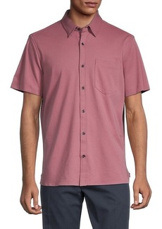 Perry Ellis Solid Cotton Button-Down Shirt