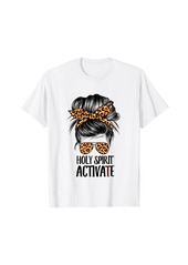 Perry Ellis Trendy Religious Holy Spirit Cool Mom Life Leopard Print T-Shirt
