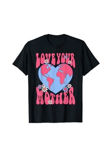 Perry Ellis Womens Love Your Mother Earth also Cute for Moms Day T-Shirt