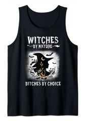 Perry Ellis Womens Witches By Nature Bitches By Choice Funny Halloween Tank Top