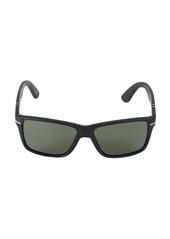 Persol 58MM Matte Rectangular Sunglasses