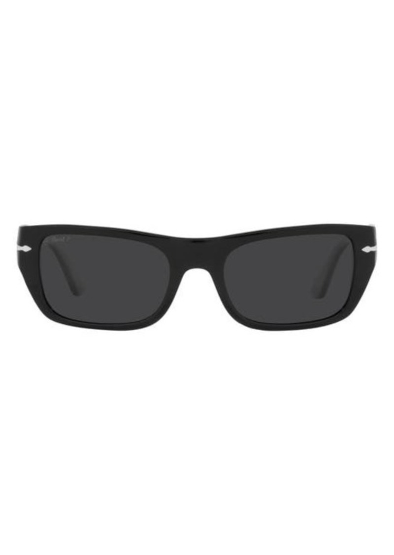 Persol 53mm Polarized Rectangular Sunglasses