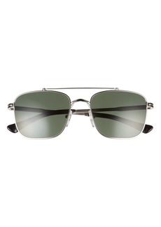 Persol 55mm Aviator Sunglasses in Silver at Nordstrom