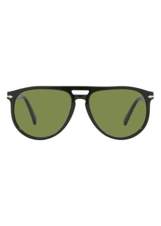 Persol 55mm Polarized Pilot Sunglasses in Dark Green Polarized at Nordstrom