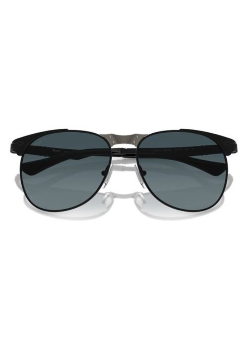 Persol 56mm Gradient Polarized Pilot Sunglasses