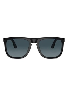 Persol 57mm Polarized Pilot Sunglasses