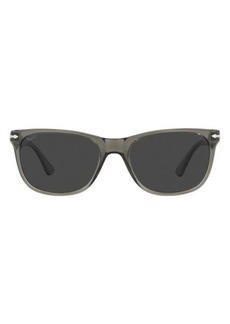 Persol 57mm Polarized Rectangular Sunglasses