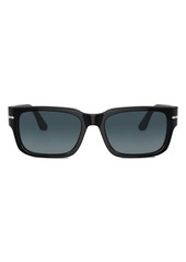 Persol 58mm Polarized Gradient Rectangular Sunglasses